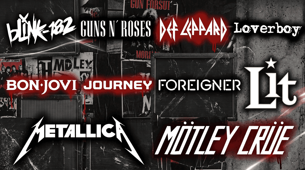 Our Current Setlist Rotation - Band Logos Collage